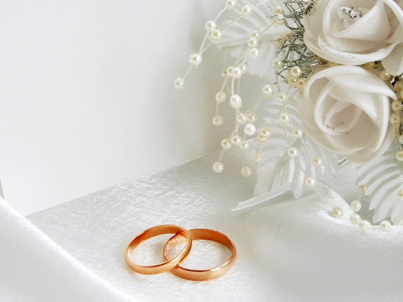 свадьба, кольца, цветы, праздник, белый