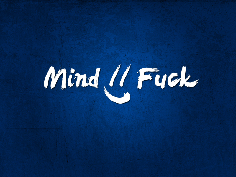 fuck, mind, blue, mind fuck, smile, minimalism