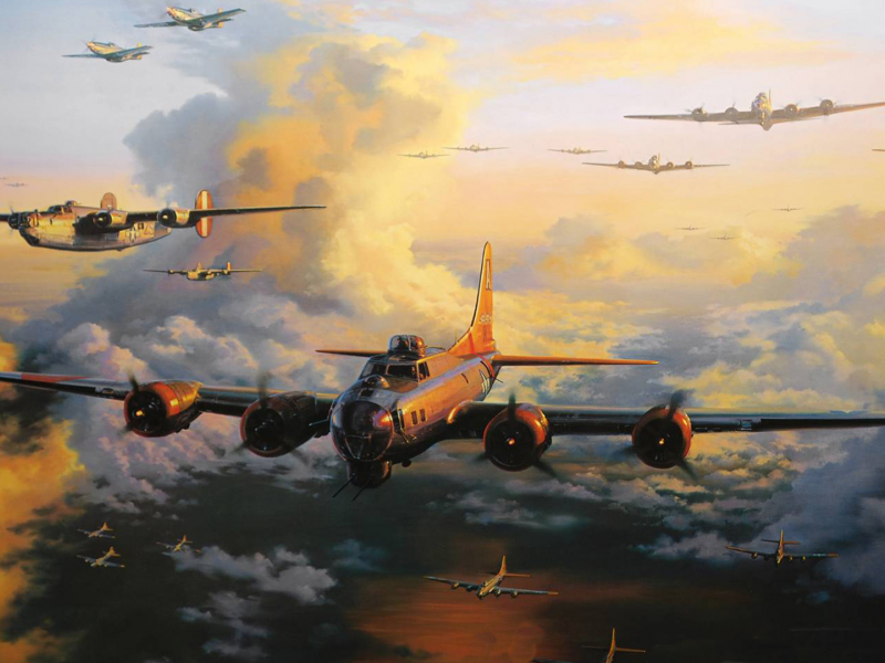 летающая крепость, бомбардировщики, boeing b-17 flying fortress