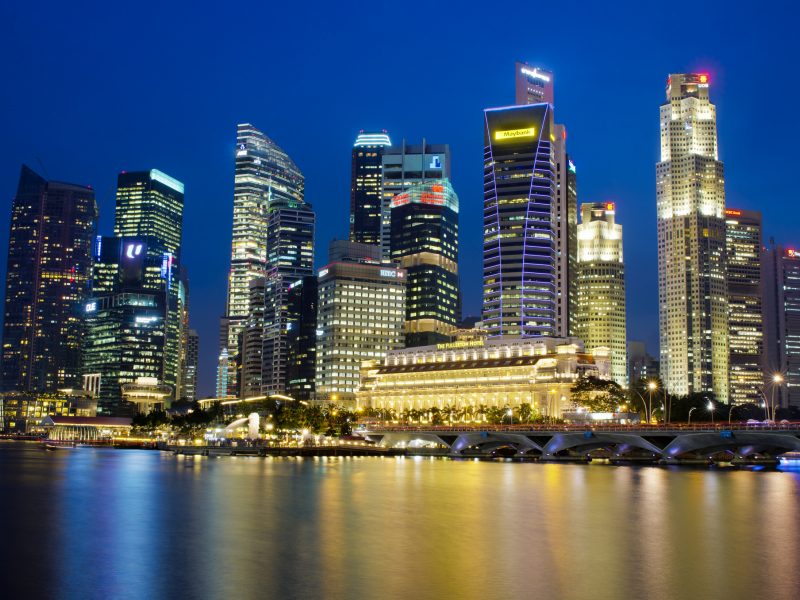 небоскребы, город-государство, сингапур, мегаполис