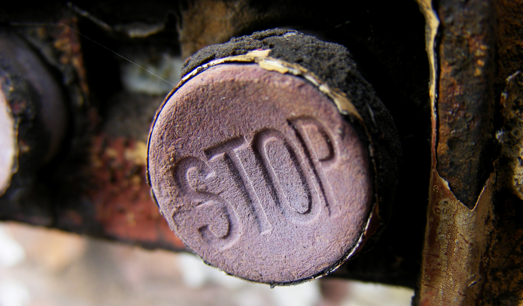 red, macro, stop, button