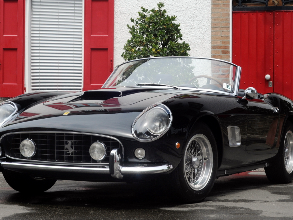 ferrari, фары, ferrari 250 spider california, кабриолет