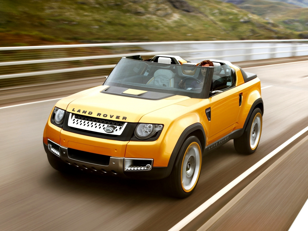 холмы, land rover, передок, спорт, sport, dc100, concept, ленд ровер, дорога, внедорожник, желтый, джип, концепт, дс100