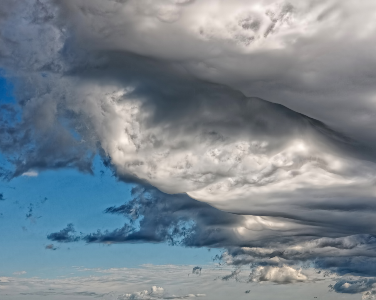 небо, asperatus undulatus, облака