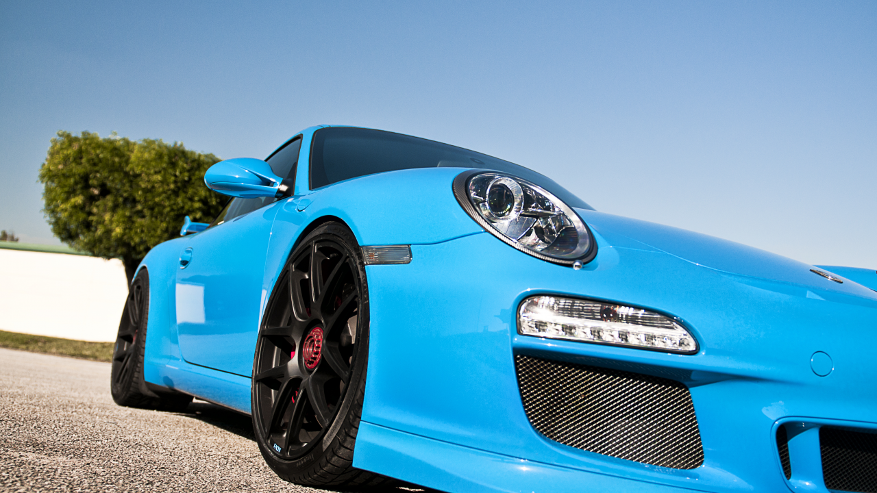 auto, blue, porshe gt3 rs, cars wall, cars, supercars, обои авто