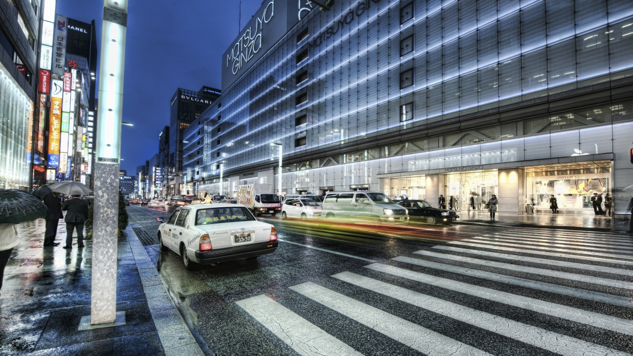 night, tokyo, ночь, ginza, japan, япония