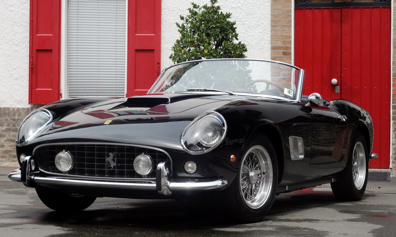 ferrari, фары, ferrari 250 spider california, кабриолет