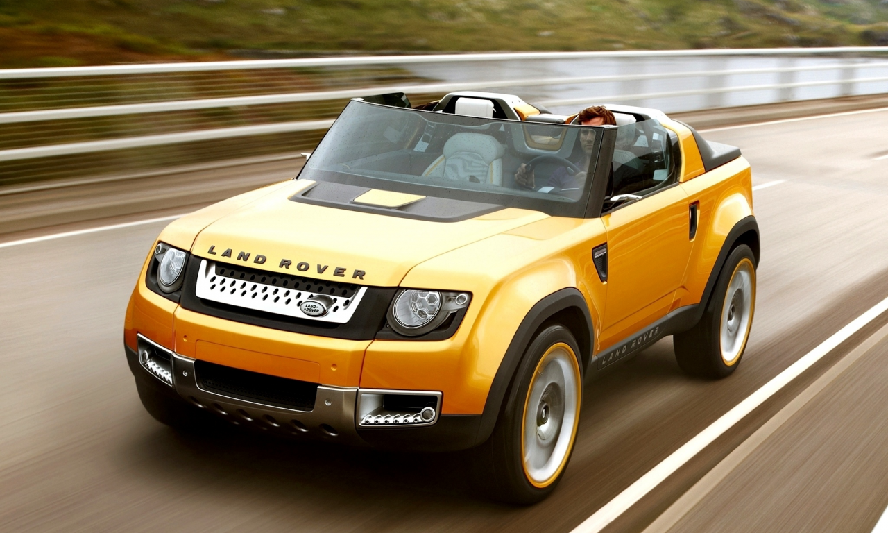 холмы, land rover, передок, спорт, sport, dc100, concept, ленд ровер, дорога, внедорожник, желтый, джип, концепт, дс100