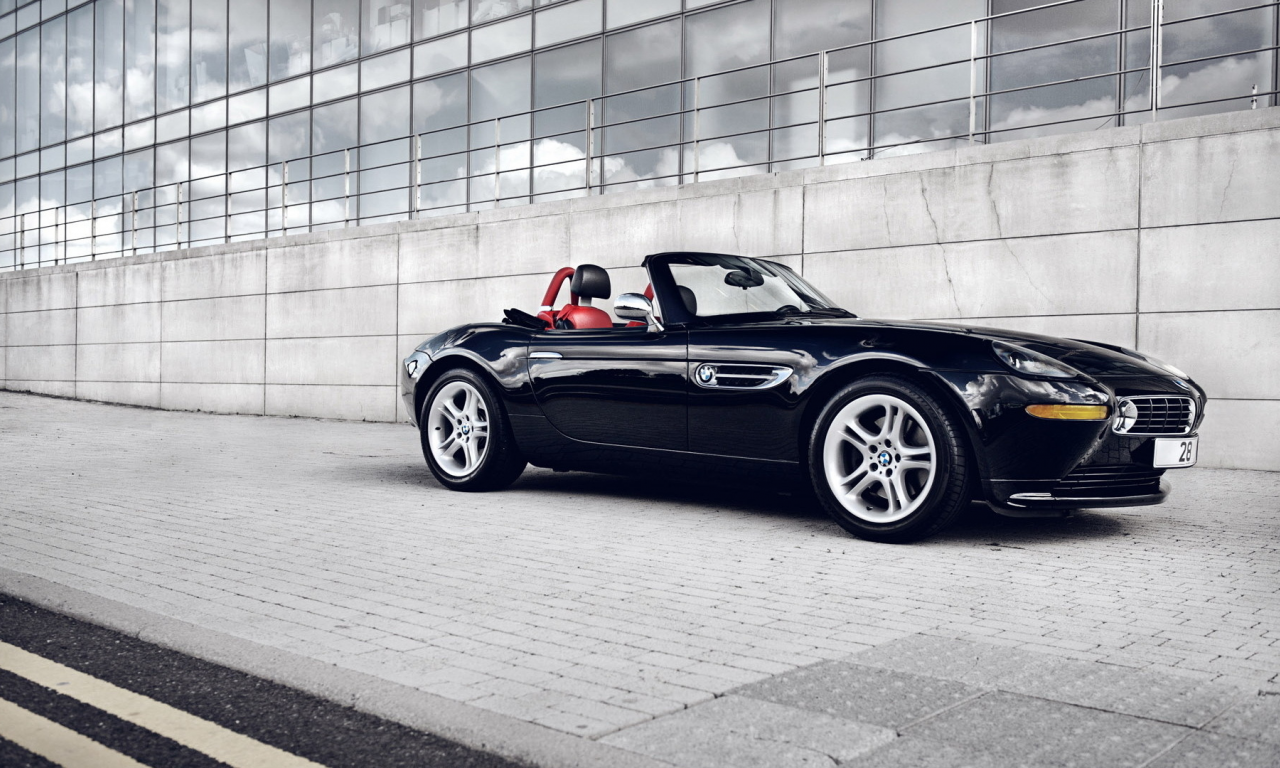 bmw, черный, здание, бмв, автомобиль, родстер, z8