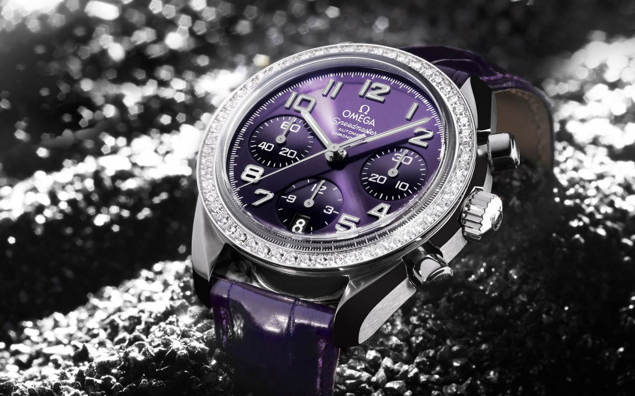 omega, ladies purple, speed