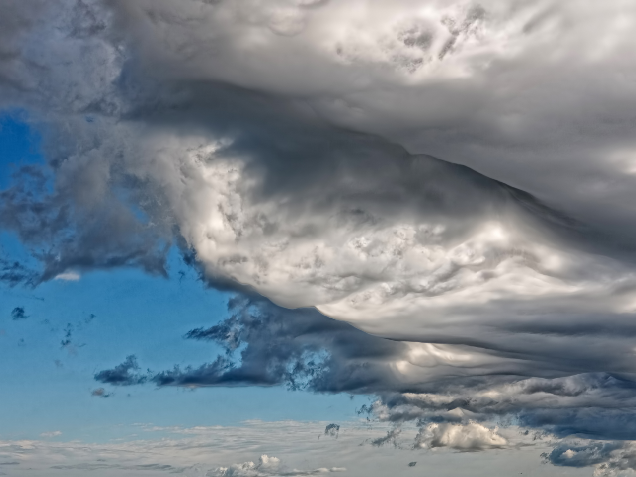 небо, asperatus undulatus, облака