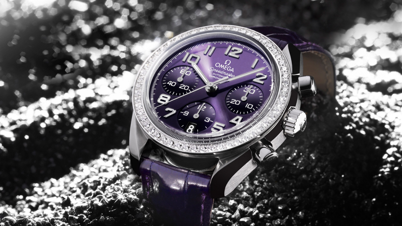 omega, ladies purple, speed