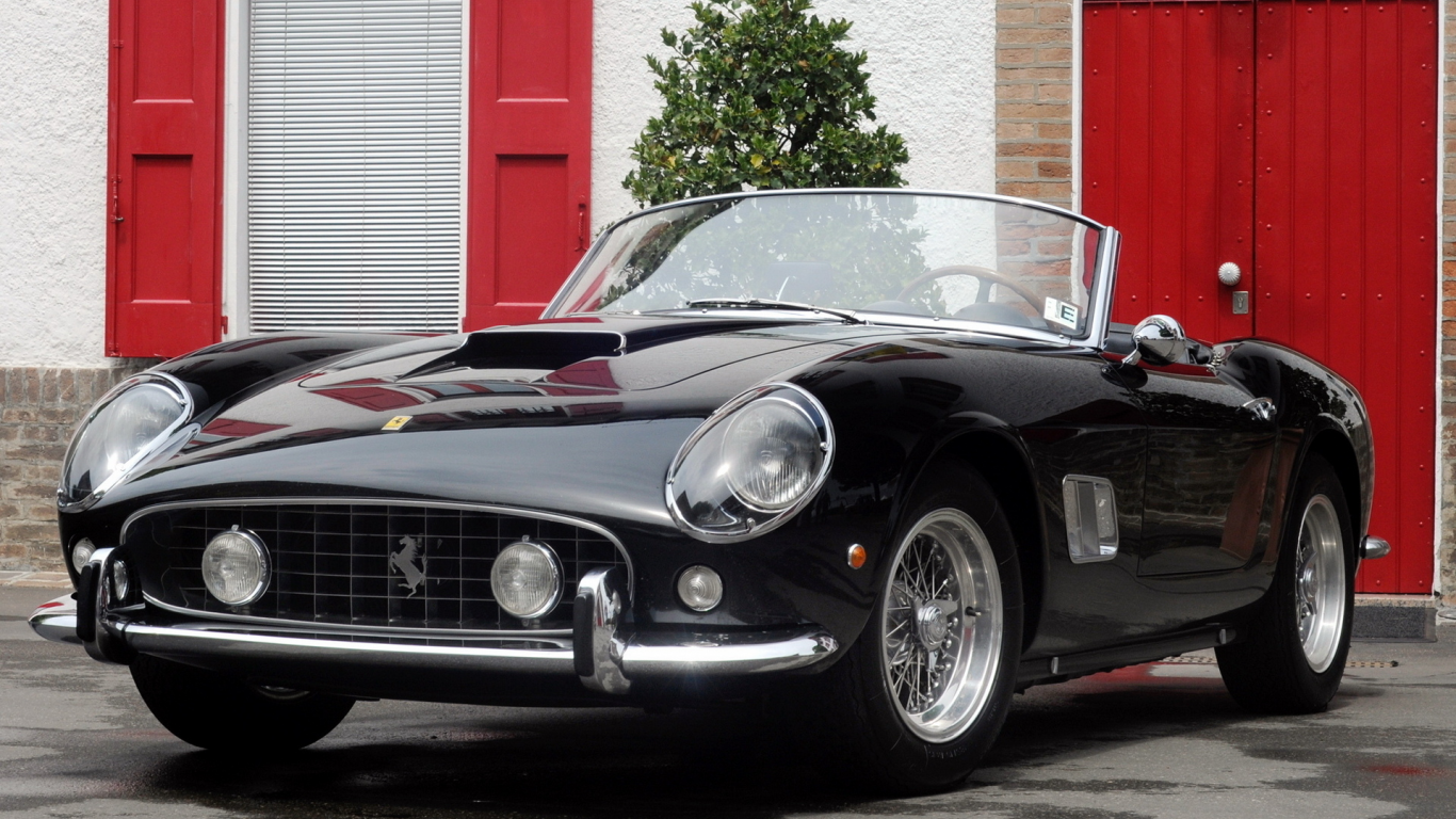 ferrari, фары, ferrari 250 spider california, кабриолет