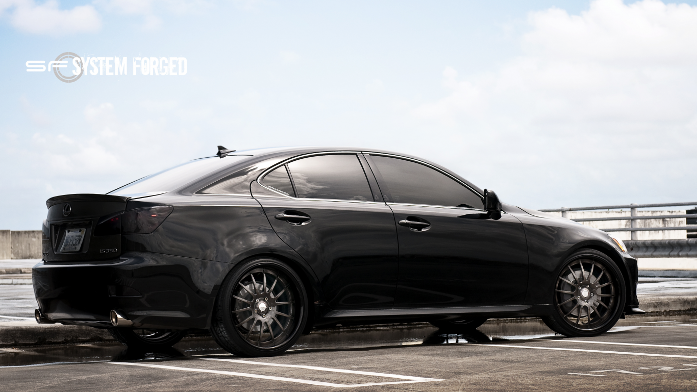 облака, чёрный, is 350, задняя часть, lexus, парковка, лексус, black, небо, sf system forged