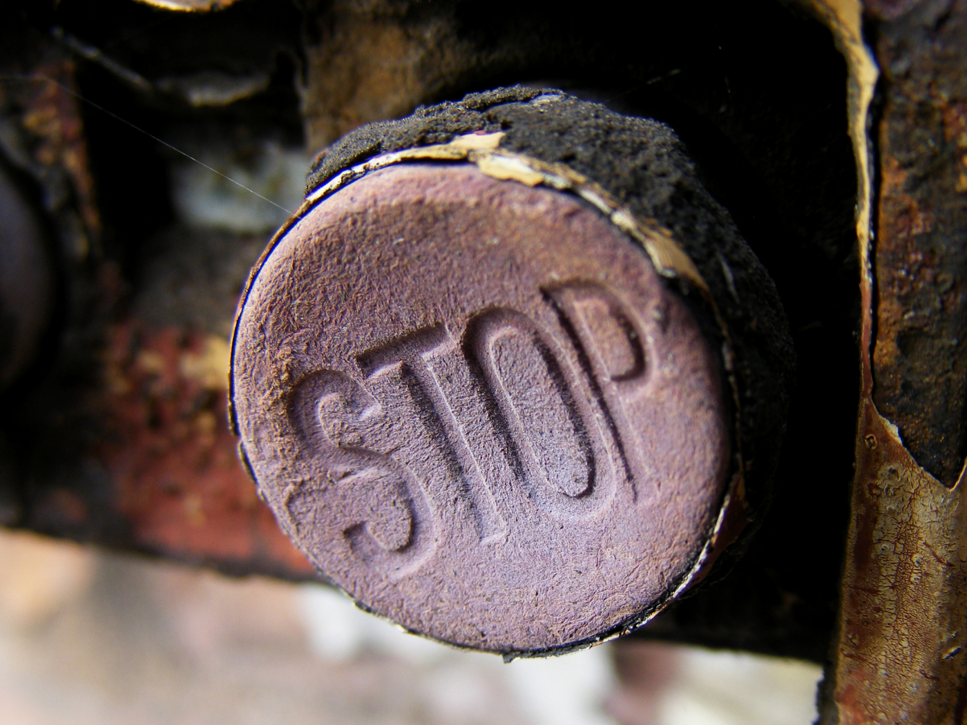 red, macro, stop, button