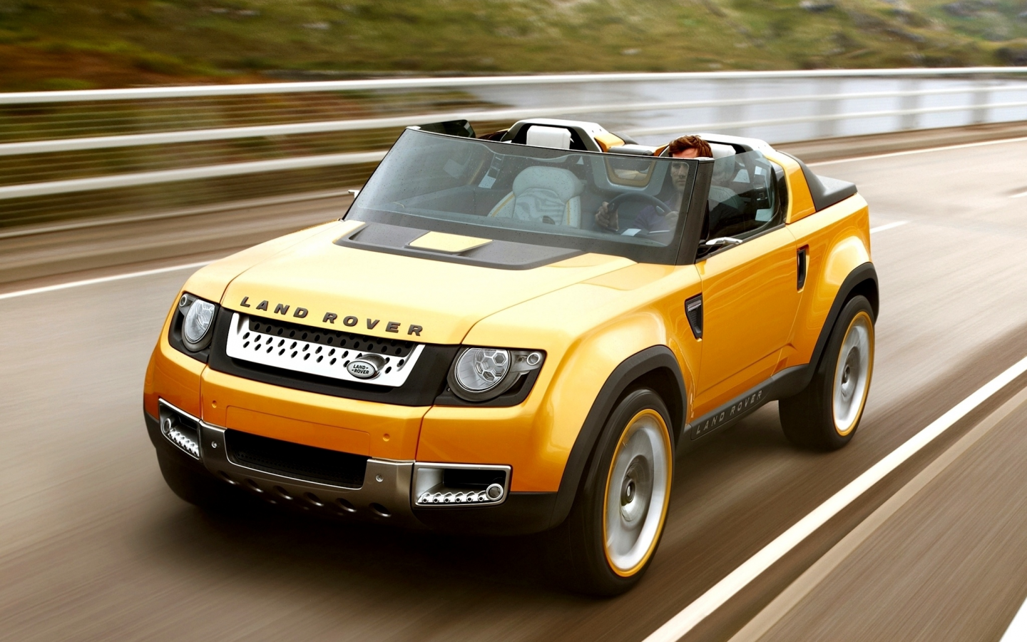 холмы, land rover, передок, спорт, sport, dc100, concept, ленд ровер, дорога, внедорожник, желтый, джип, концепт, дс100