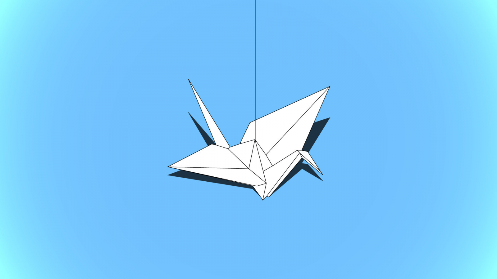 оригами, crane, бумага, журавлик, megafatboy, минимализм, птица