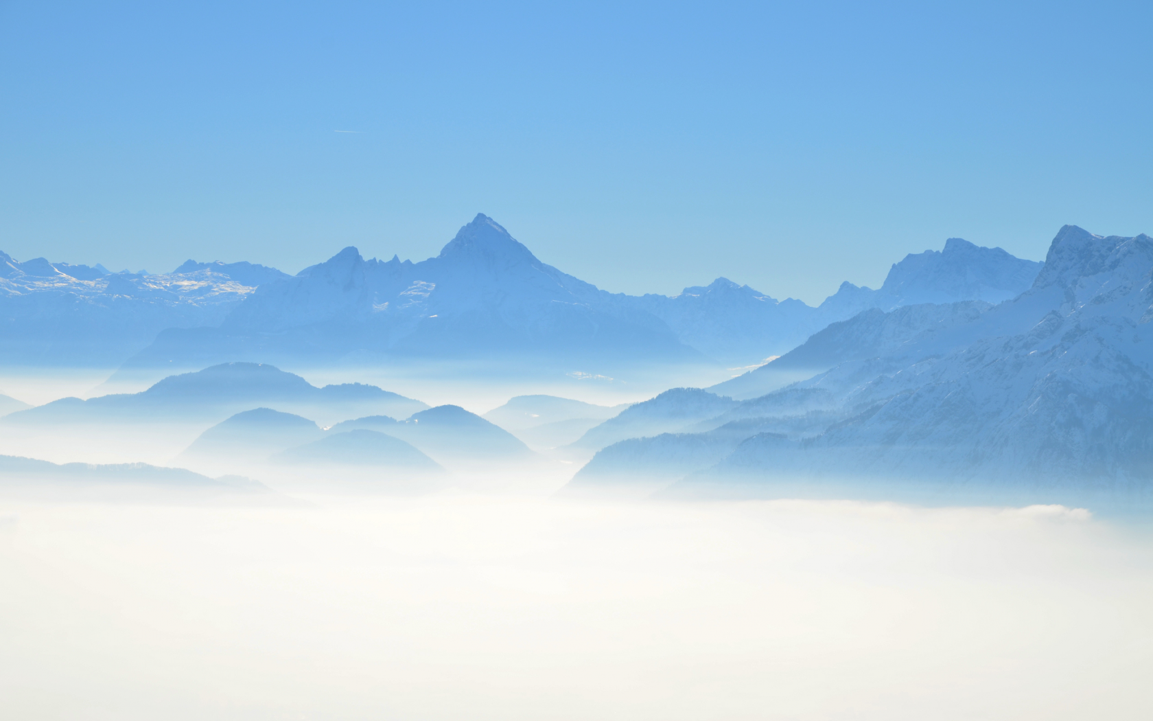 пики, горы, небо, дымка, austria, alps