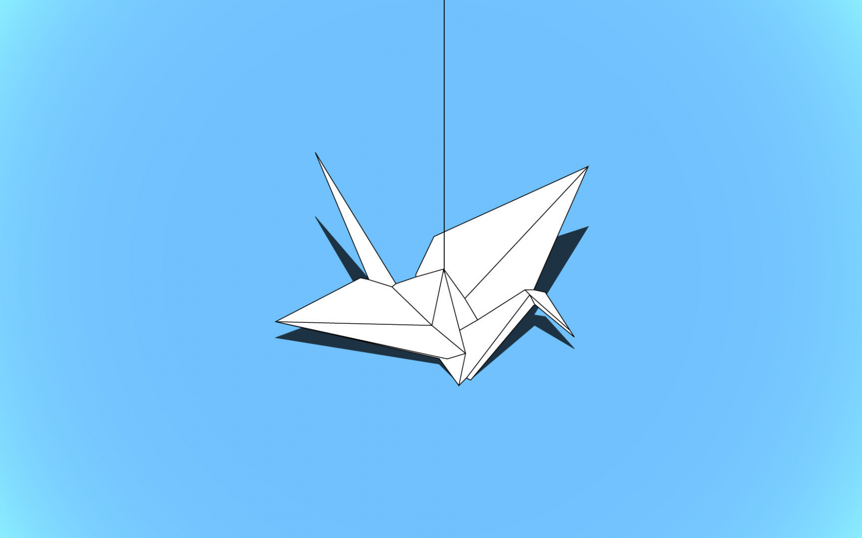 оригами, crane, бумага, журавлик, megafatboy, минимализм, птица