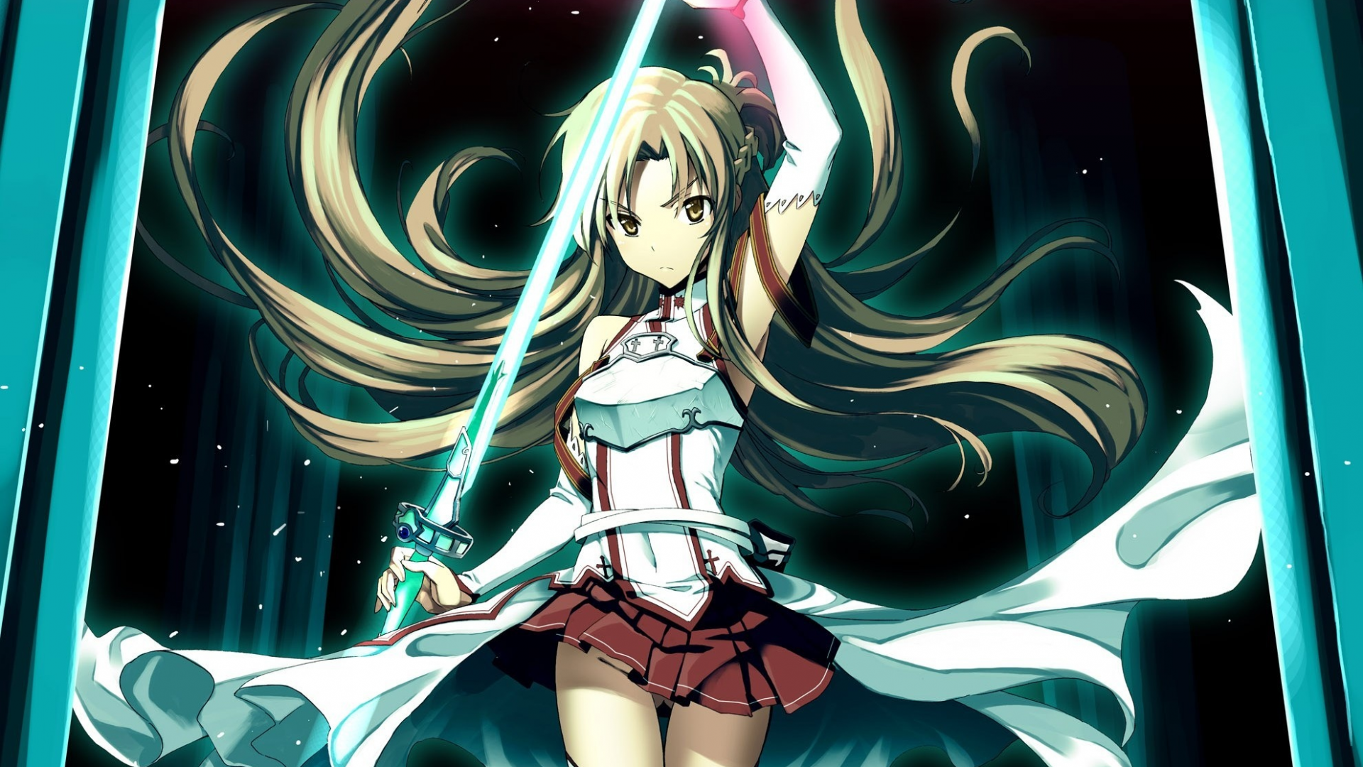арт, девушка, yuuki asuna, меч, fujimaru, оружие, sword art online, аниме