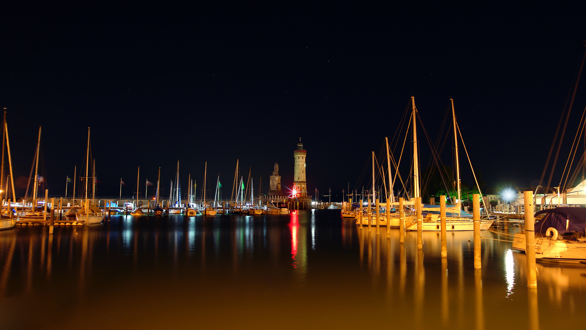 лодки, ночные города, фото, пейзажи, катера, вода