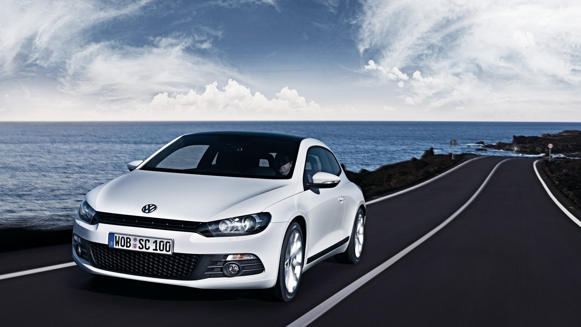 scirocco, белый, volkswagen