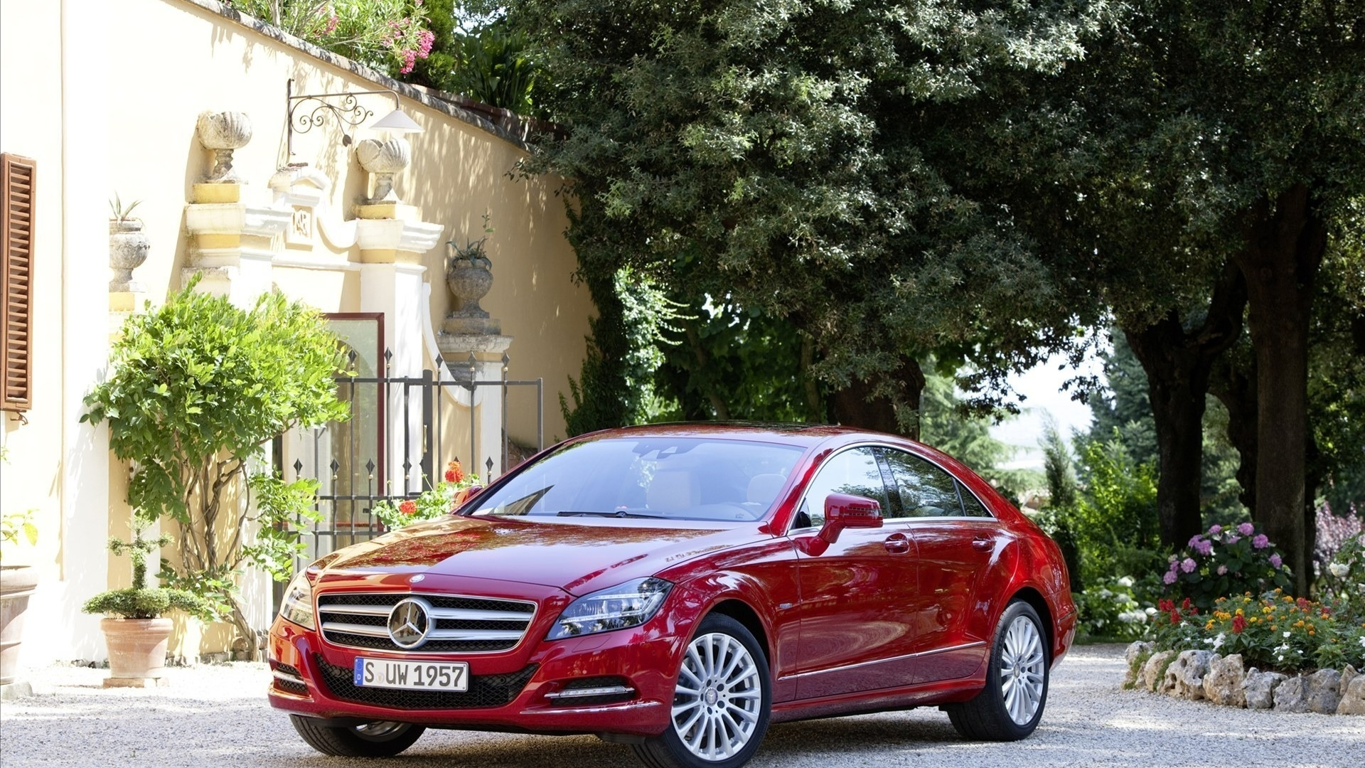 красная, mercedesbenzcls5502012w, мерс, машинка