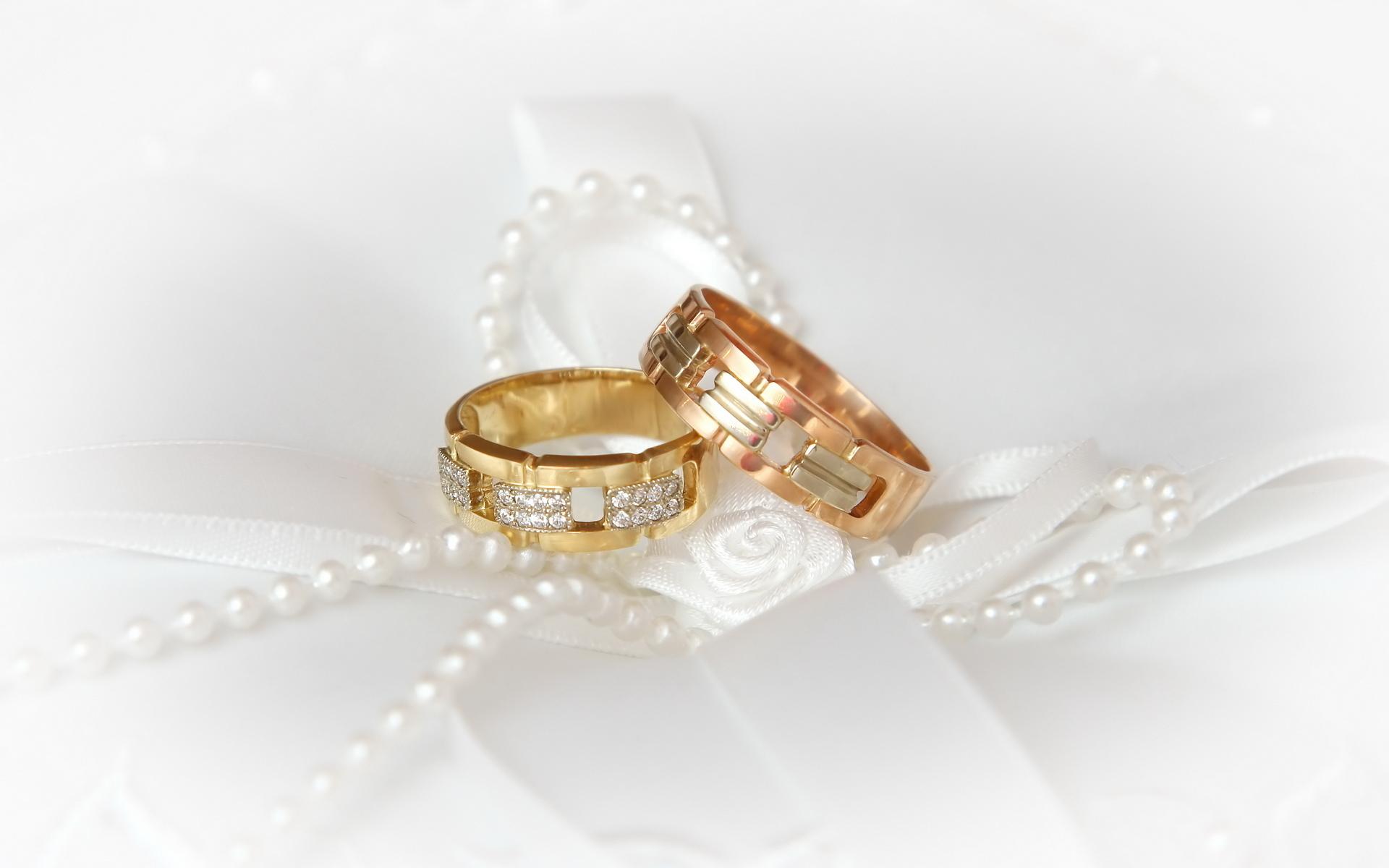 белый, бусы, свадьба, обручальные кольца