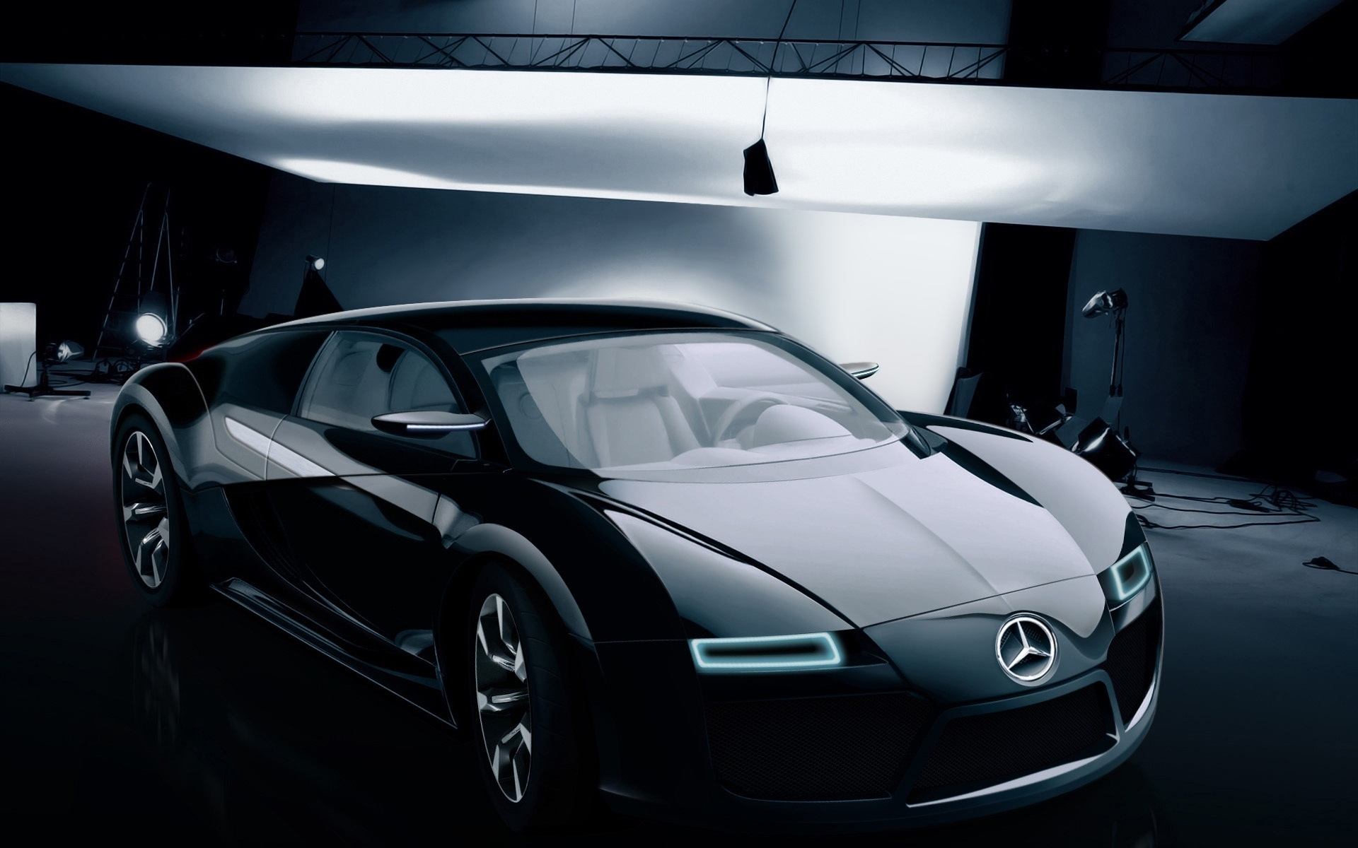 mercedes, фары, фон, кузов, классно, benz sls concept