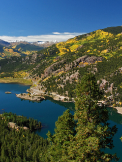 лес, природа, озеро, lake san cristobal, горы, san juan mountains