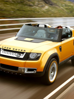 холмы, land rover, передок, спорт, sport, dc100, concept, ленд ровер, дорога, внедорожник, желтый, джип, концепт, дс100