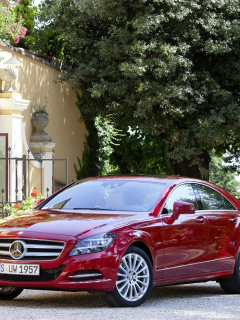 красная, mercedesbenzcls5502012w, мерс, машинка