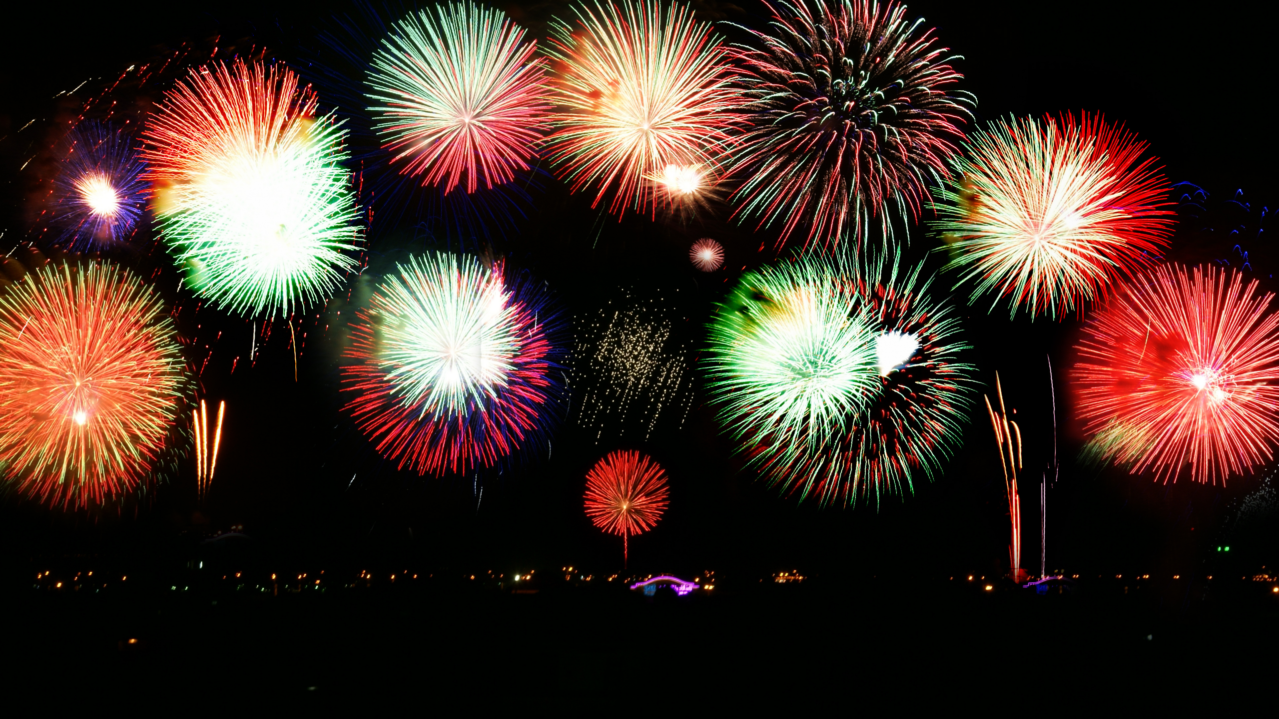fireworks, night, nice