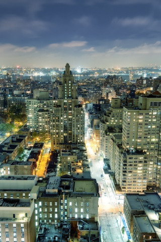 нью-йорк, night, огни, ночь, nyc, washington square park, west village, new york city