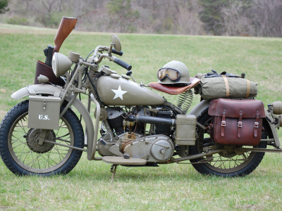 мотоцикл, модель, wla, американский, 1942г., harley-davidson