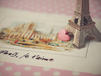 открытка, париж, любовь