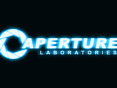aperture, logo, portal 2, портал 2, laboratories, неон, логотип