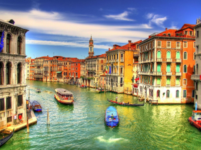 венеция, италия, река, город