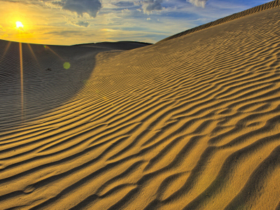 пустыня, песок, дюны, солнце