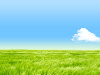 облако, поле, трава, небо