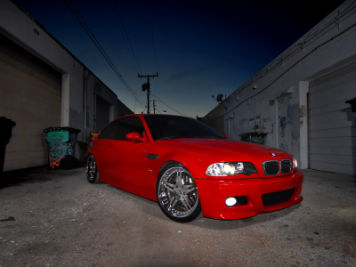 bmw, e46, red, tuning, m3