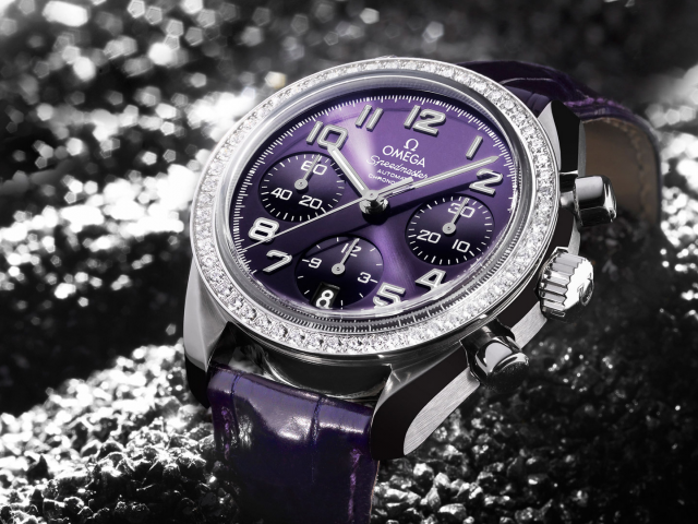 omega, ladies purple, speed