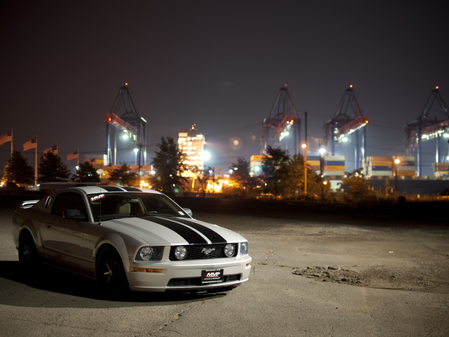 cars wall, cars, auto, ford mustang, gt, city, обои авто, фото, вечер, улица, wallpapers auto