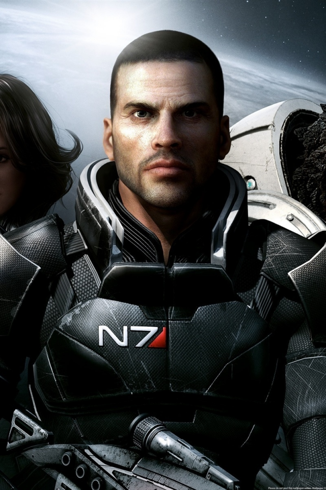 команда, mass effect 2, космос, оружие, captain shepard