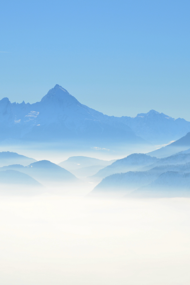 пики, горы, небо, дымка, austria, alps