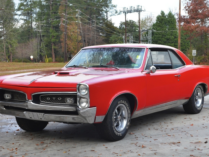 hardtop, понтиак, muscle car, 1967, red, coupe, pontiac, гто, красный, gto