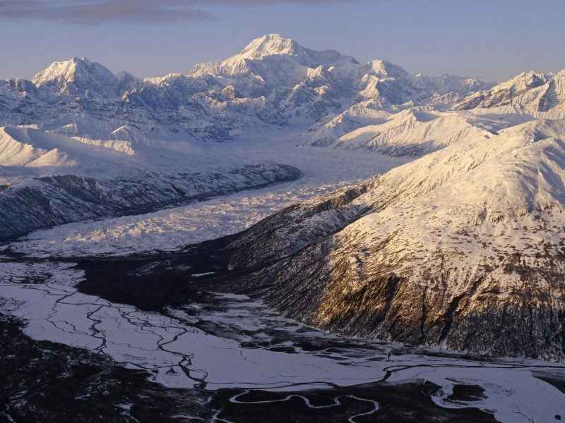 пейзаж, alaska, горы, зима, природа, горизонт, nature, аляска, снег