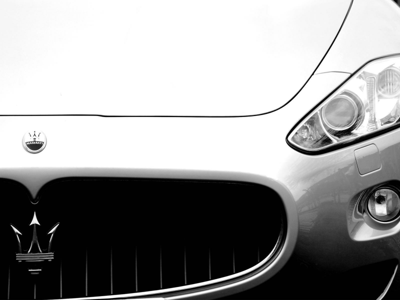 чб, maserati, фары, auto, перед, эмблема, front, granturismo, wallpapers, cars