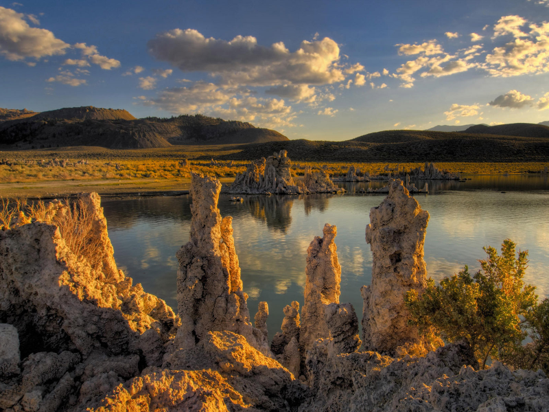 горы, mono lake, озеро, california, eastern sierras, камни