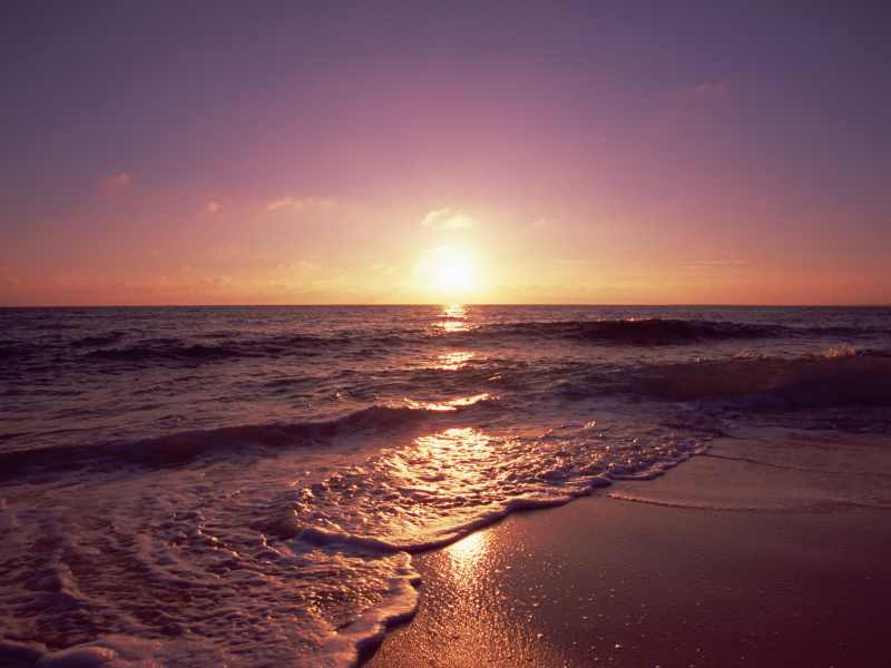 обои, картинка, волны, фон, фото, закат, природа, пейзаж, море, горизонт, вечер, пляж, песок